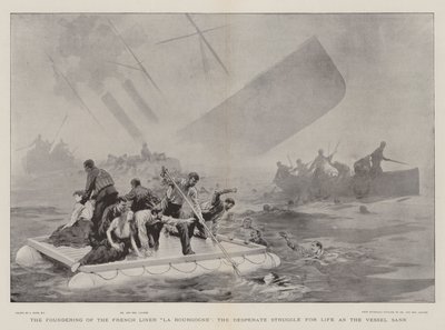 El naufragio del transatlántico francés La Bourgogne, la lucha desesperada por la vida mientras el barco se hundía de Joseph Nash